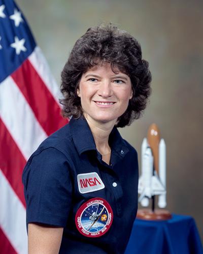 NASA portrait of Sally Ride in 1984