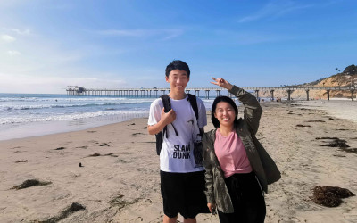 Kaiyuan Li (left) and Xinyue Wei led ocean heat wave research under direction of Scripps Oceanography's Shang-Ping Xie