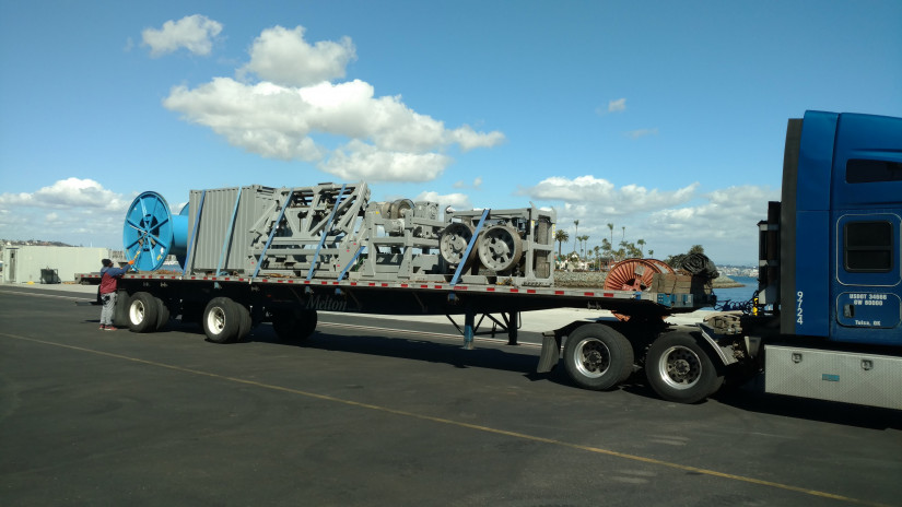 MTS loaded on flatbed for shipment