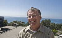Portrait of a smiling man near the coast