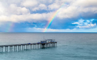 Double rainbow over Scripps Pier