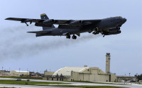 B-52 fly by at Andersen Air Force Base