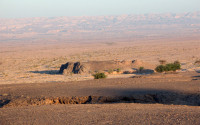 Panoramic view of Tel Tifdan, site where UC San Diego and Jordanian archaeologists excavated ceramic pottery shards dating to the Pottery Neolithic period. Photo: Tom Levy