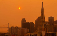 San Francisco skyline during October 2020 wildfire