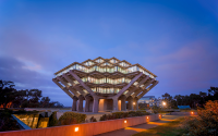Geisel Library at sunset