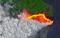 Kilauea volcano, June 12, 2018. Modified satellite data processed by Pierre Markuse