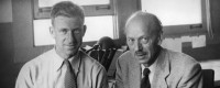A young Walter Munk with mentor Harald Sverdrup. Photo: Scripps Institution of Oceanography Archives, UC San Diego Libraries.