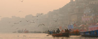 Ganges River under a hazy sky. Photo: Roehan Rengadurai