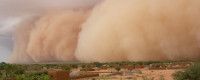 Arrival of a wall of dust known as a haboob in Hombori, Mali. Photo: CNRS PhotothÃ¨que, FranÃ§oise Guichard and Laurent Kergoat