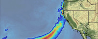 View of an atmospheric river that made landfall in California on Feb. 16, 2017