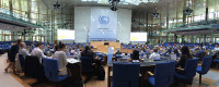 Negotiators at a 2015 UNFCCC meeting in Bonn, Germany