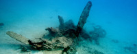 Submerged wreckage of a U.S. Navy aircraft. Photo: Eric Terrill/Scripps Oceanography