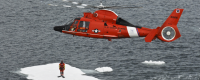 Coast Guard teams in a training mission off Barrow, Alaska. Official U.S. Coast Guard photo by Kurt Fredrickson