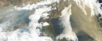 Satellite photo of dust.