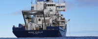 R/V Roger Revelle's eco-friendly paint decreases drag and fuel consumption, while also helping to reduce ocean contamination. 