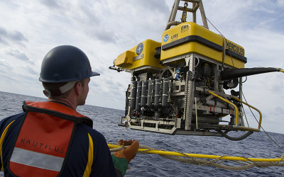 Scripps scientists will control ROV Hercules aboard E/V Nautilus. Photo: Ocean Exploration Trust