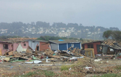Sepulveda created his own document of destruction in the town of Llolleo after the 2010 tsunami.