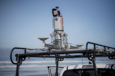 Truck-mounted sensors make 3-D maps of beaches and cliffs to chart the erosion process.