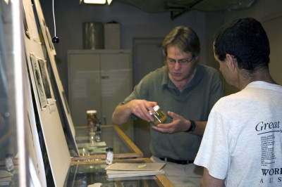 Pelagic Invertebrate Collection Curator Mark Ohman leads a tour