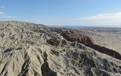 Aerial of the San Andreas fault