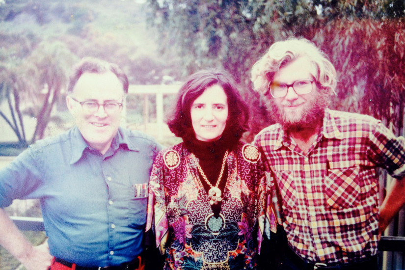 Joris Gieskes (left) with colleague Miriam Kastner and student Douglas Kent in an undated photo from the 1970s