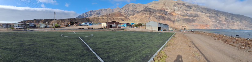 Campo Oeste, the local fishing cooperative on Guadalupe Island, in the collapsed caldera of the southern shield volcano.