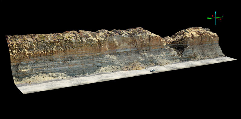 LiDAR can showing Torrey Pines cliff face in true color.