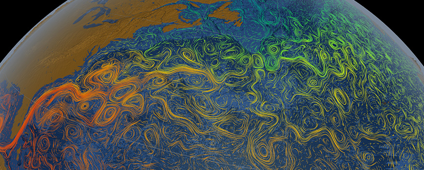 The Gulf Stream, part of the larger Atlantic Meridional Overturning Circulation system. Photo: NASA
