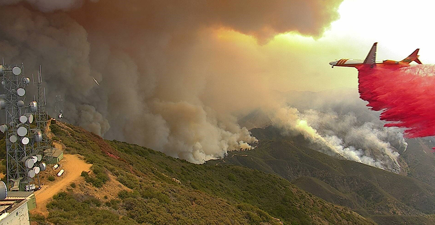 AlertWildfire cameras on top of Santiago Peak in Orange County, Calif. during the Holy Fire in August 2018. 